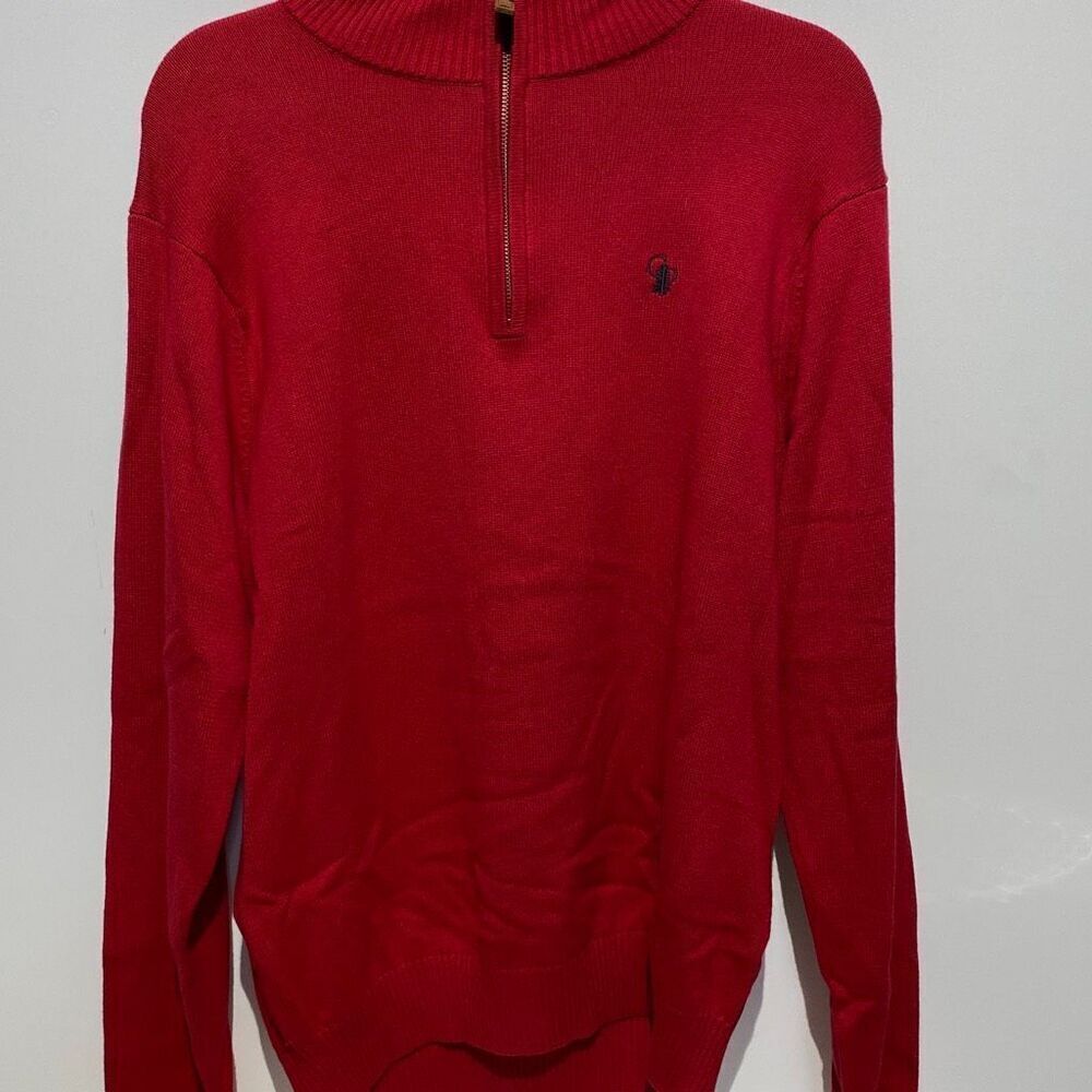 Vineyard Vines Men's Quarter Zip Turtleneck Long Sleeve Red Sweater‎ Size M NWT